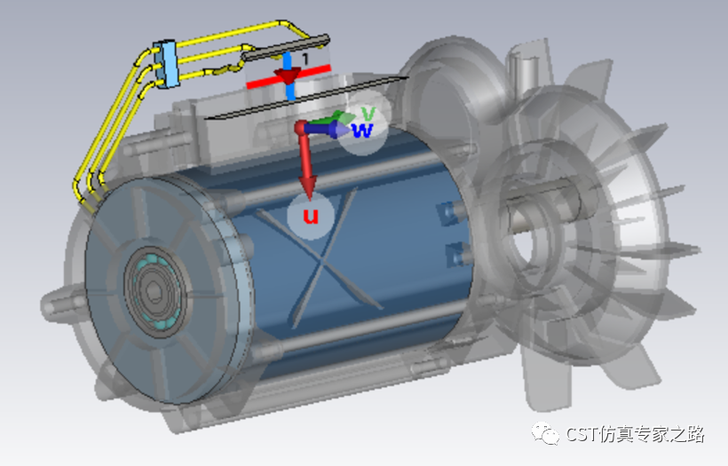 CST電動汽車EMC仿真（一）- 電機的3D建模