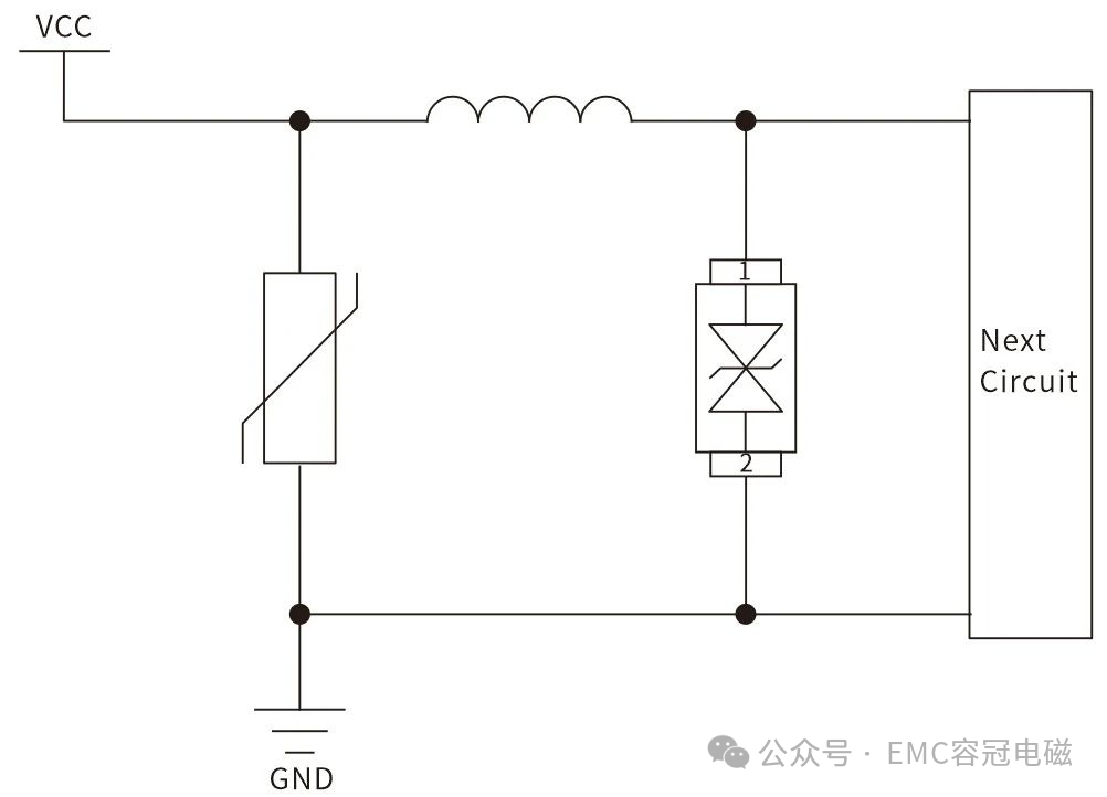 直流端口兩級(jí)浪涌防護(hù)電路中電感的選取